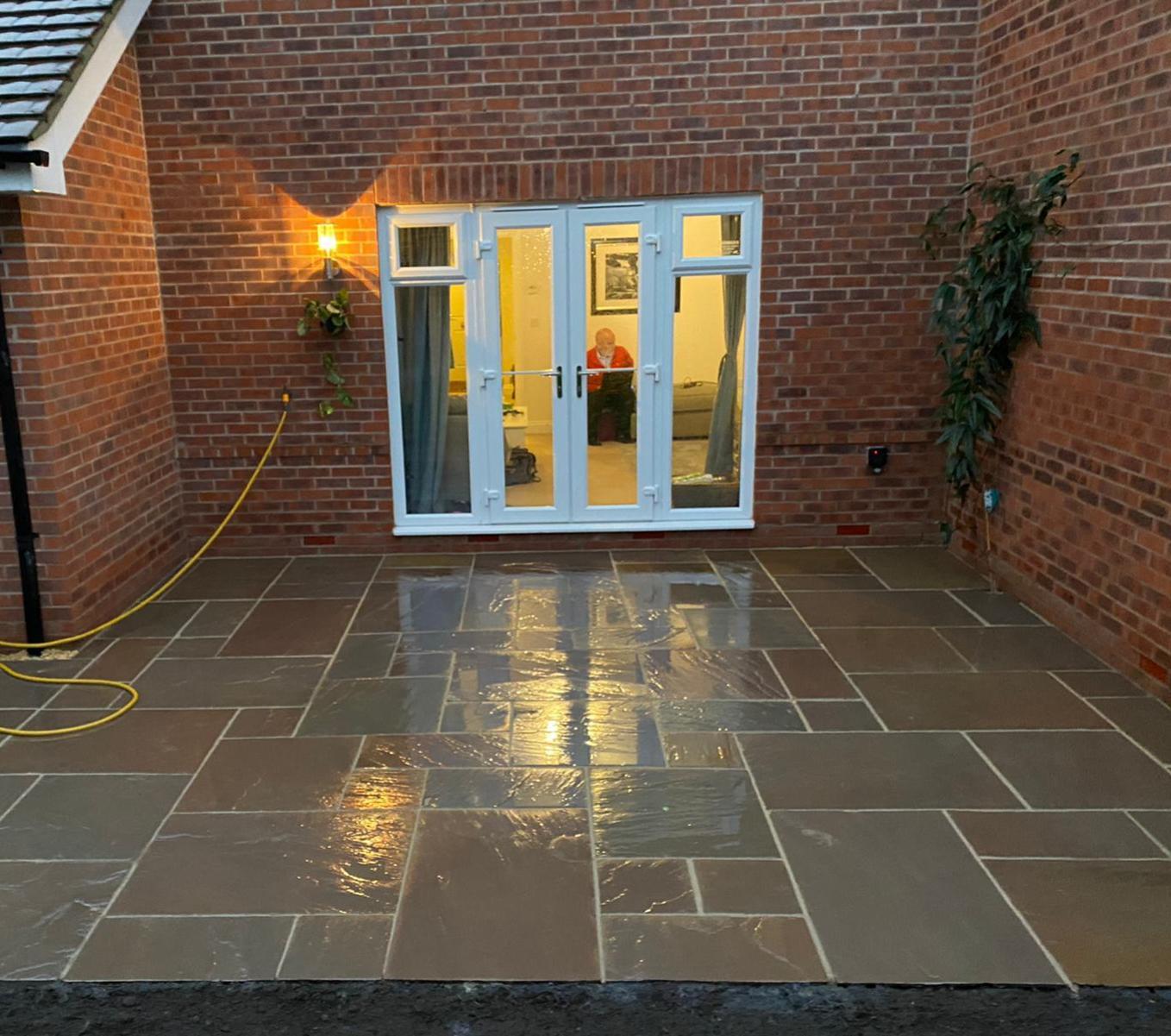 Concrete Patio Slabs Laid in newly built home in Reading